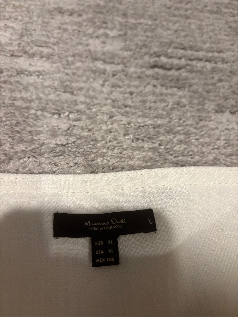 Massimo Dutti Cream Wrap Midi Skirt with Side Ring Detail size XL